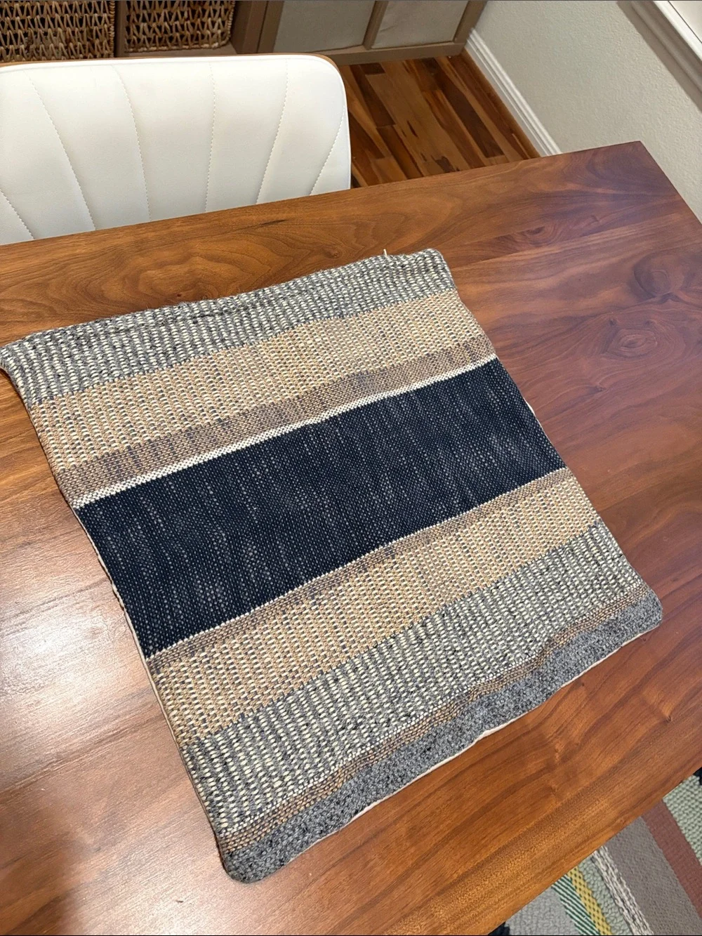 West Elm Handwoven Bold Center Mixed Stripe Pillow Cover 20” x 20”